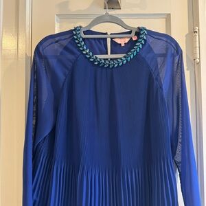 Ted Baker navy blue jeweled top